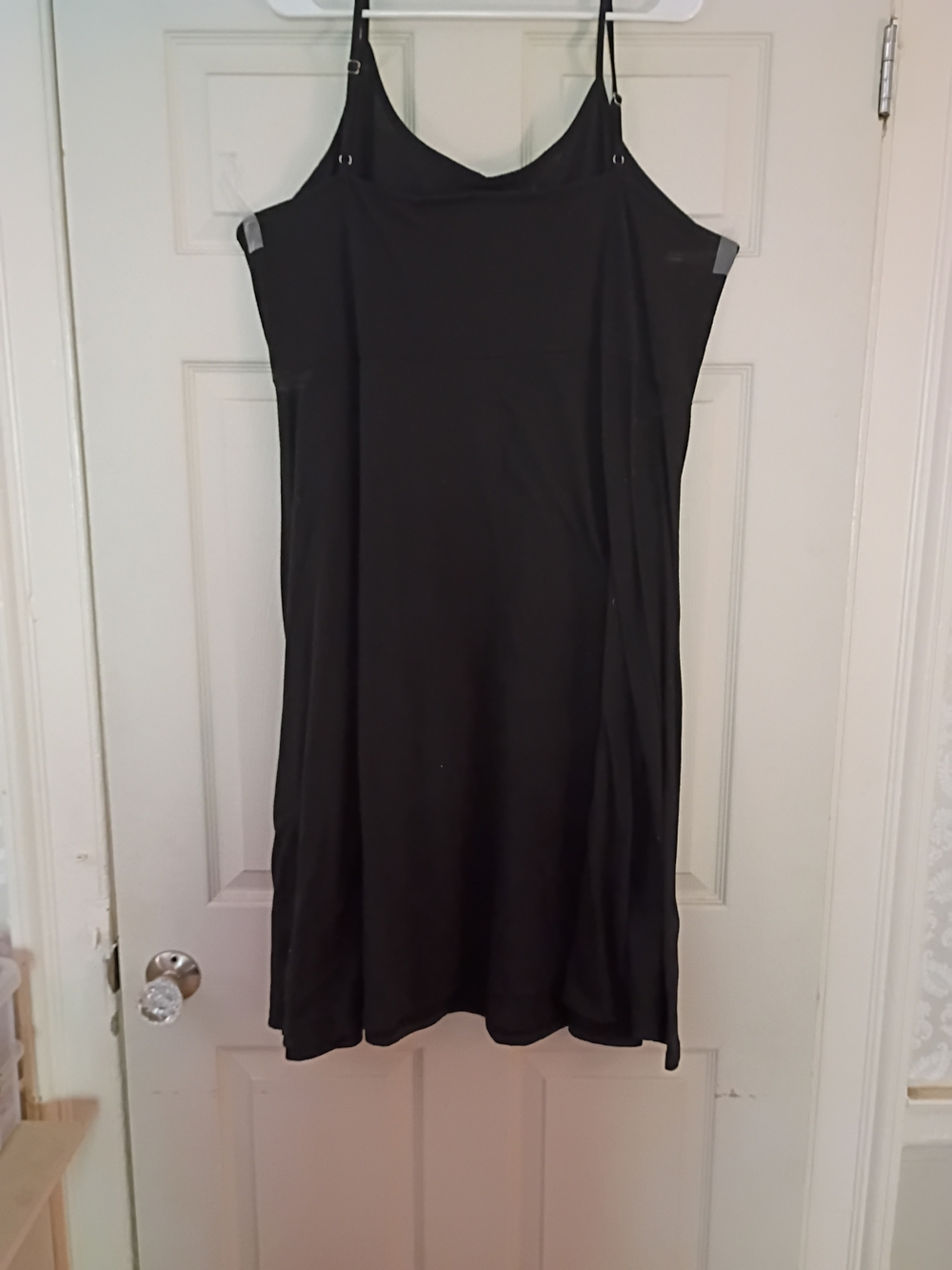Black Slip Dress with Adjustable Straps